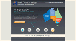 Desktop Screenshot of birthsdeathsmarriage.com