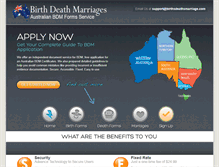 Tablet Screenshot of birthsdeathsmarriage.com